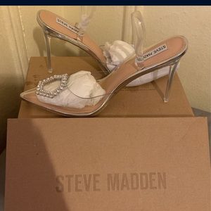 Steve Madden heels Size 9 color clear